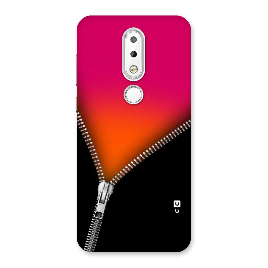 Zipper Print Back Case for Nokia 6.1 Plus