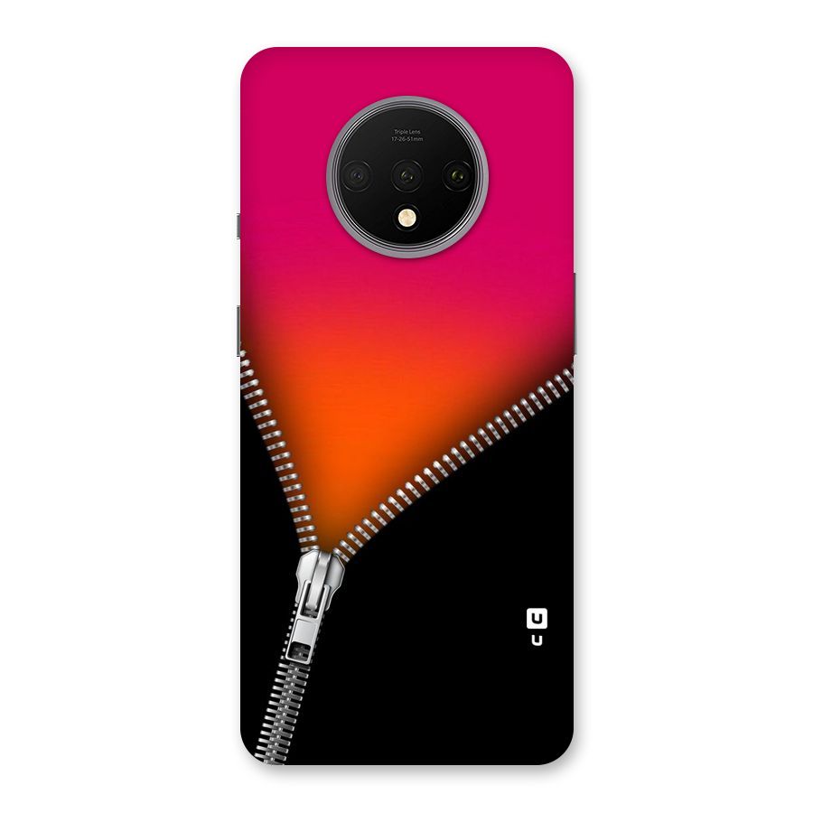 Zipper Print Back Case for OnePlus 7T
