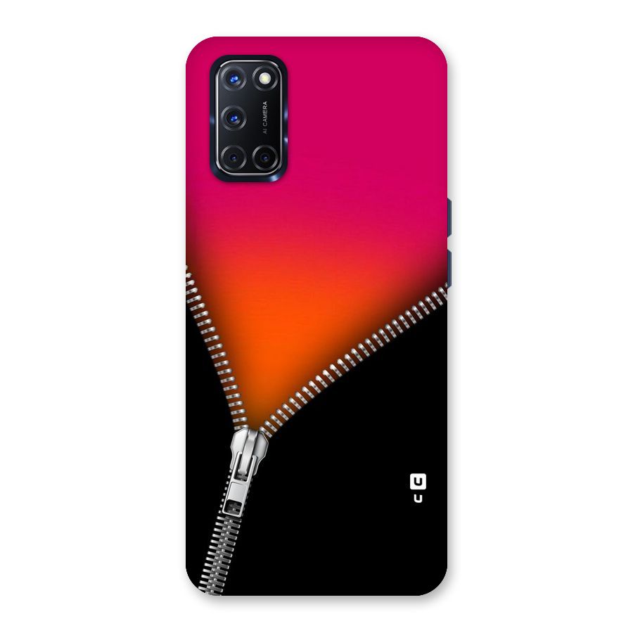 Zipper Print Back Case for Oppo A52