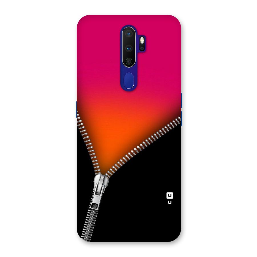 Zipper Print Back Case for Oppo A9 (2020)
