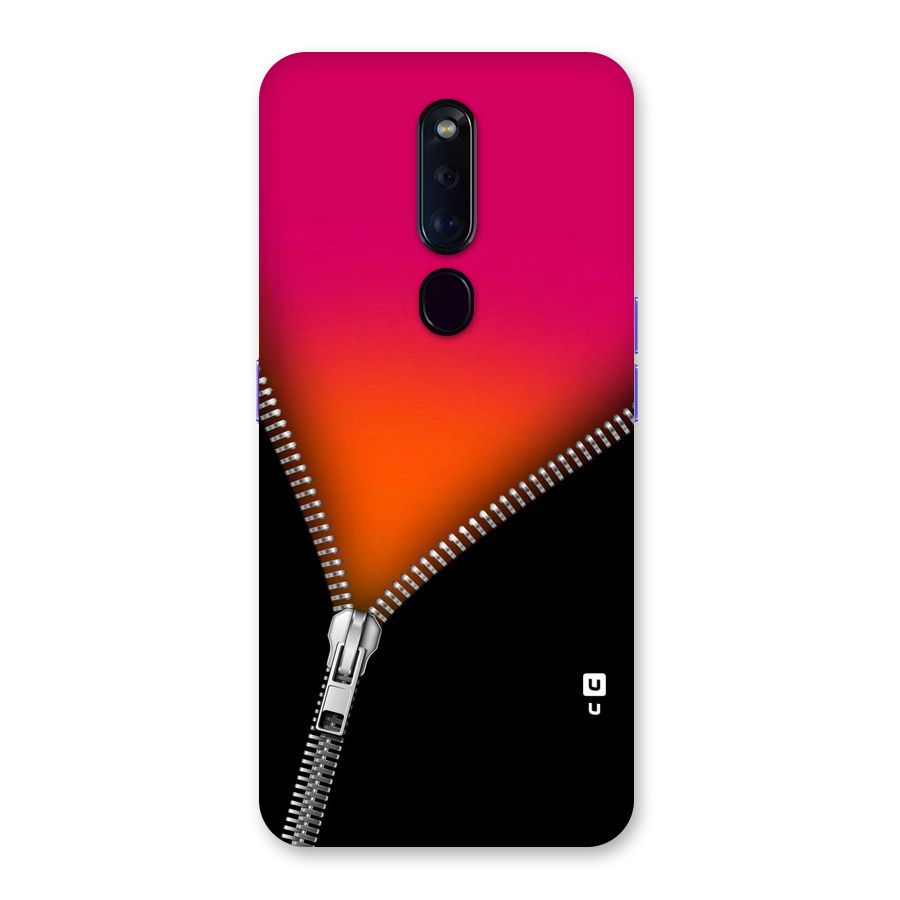 Zipper Print Back Case for Oppo F11 Pro