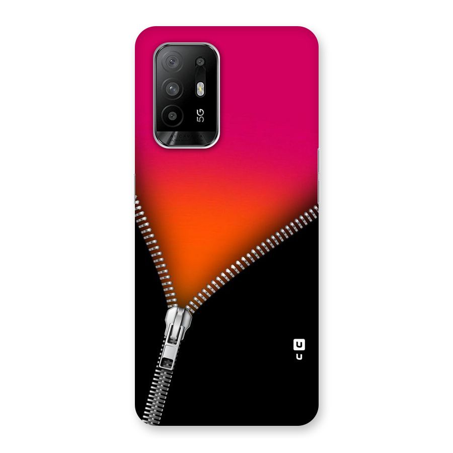 Zipper Print Back Case for Oppo F19 Pro Plus 5G