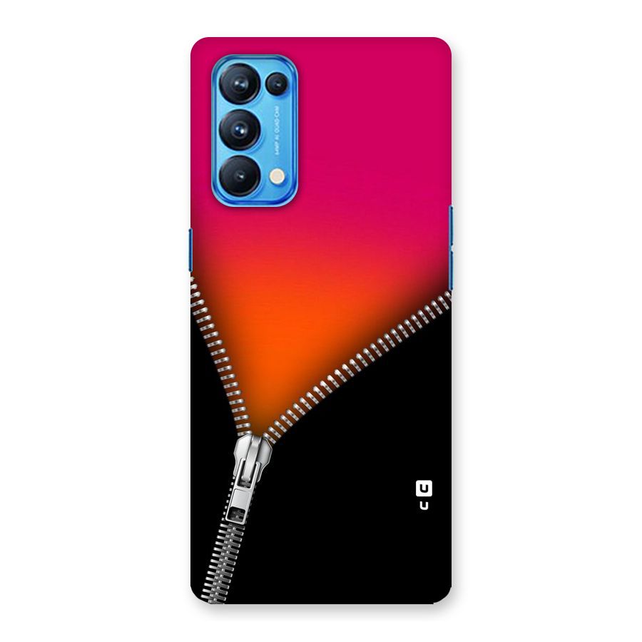 Zipper Print Back Case for Oppo Reno5 Pro 5G