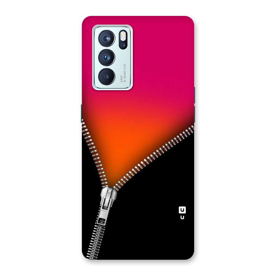 Zipper Print Back Case for Oppo Reno6 Pro 5G