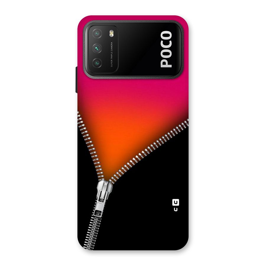 Zipper Print Back Case for Poco M3
