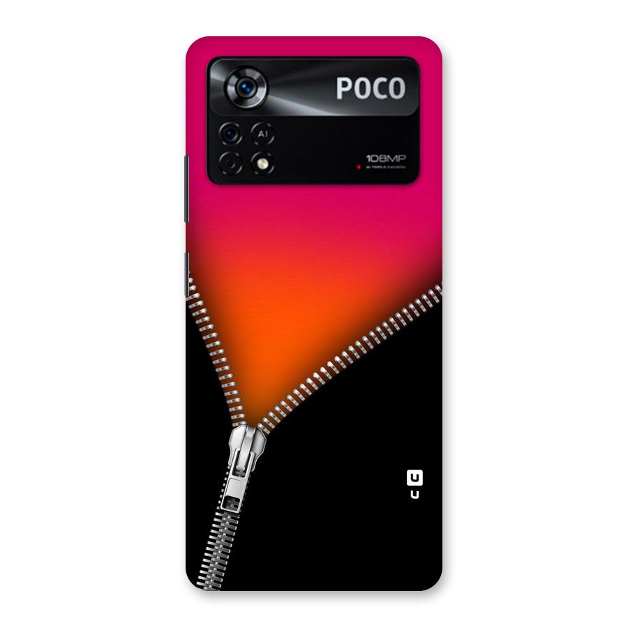 Zipper Print Back Case for Poco X4 Pro 5G