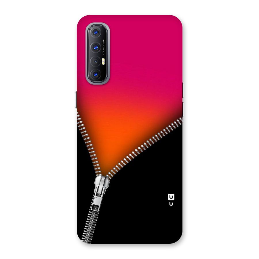 Zipper Print Back Case for Reno3 Pro