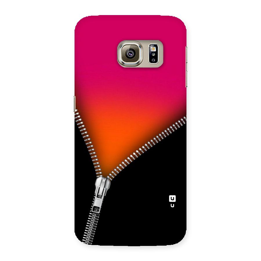 Zipper Print Back Case for Samsung Galaxy S6 Edge
