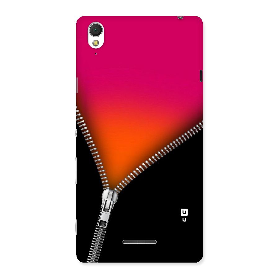 Zipper Print Back Case for Sony Xperia T3