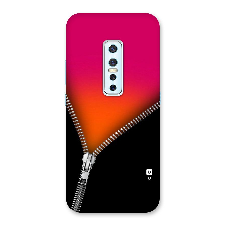 Zipper Print Back Case for Vivo V17 Pro
