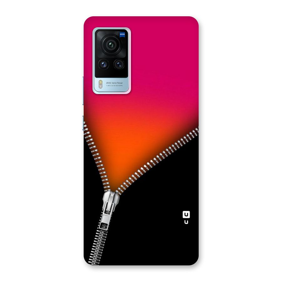 Zipper Print Back Case for Vivo X60 Pro