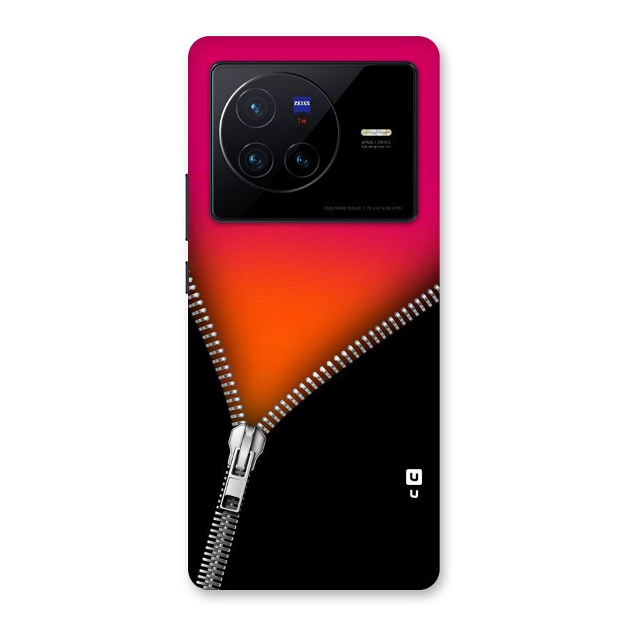 Zipper Print Back Case for Vivo X80