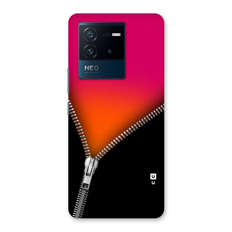 Zipper Print Back Case for Vivo iQOO Neo 6 5G