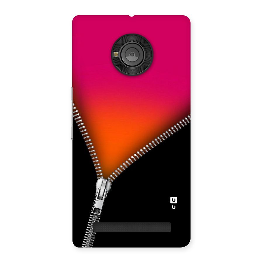 Zipper Print Back Case for Yu Yunique