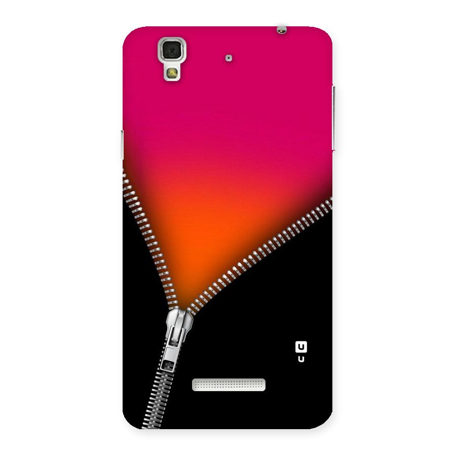 Zipper Print Back Case for Yu Yureka