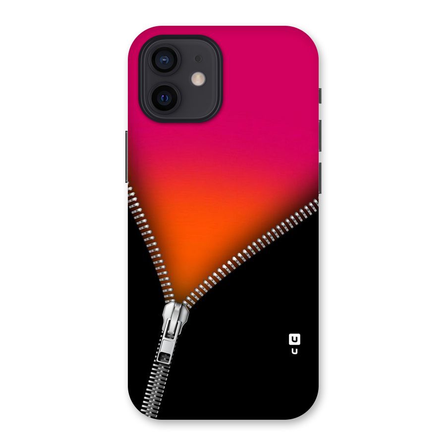 Zipper Print Back Case for iPhone 12