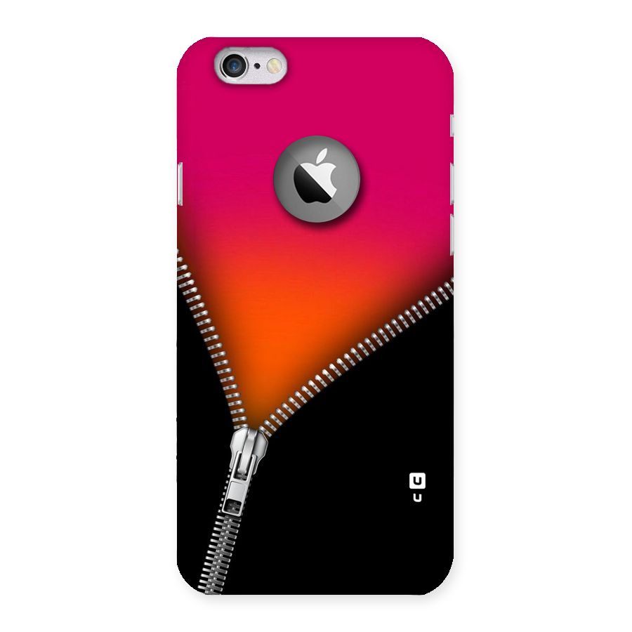 Zipper Print Back Case for iPhone 6 Logo Cut