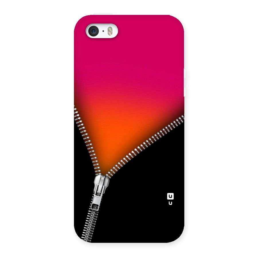 Zipper Print Back Case for iPhone SE