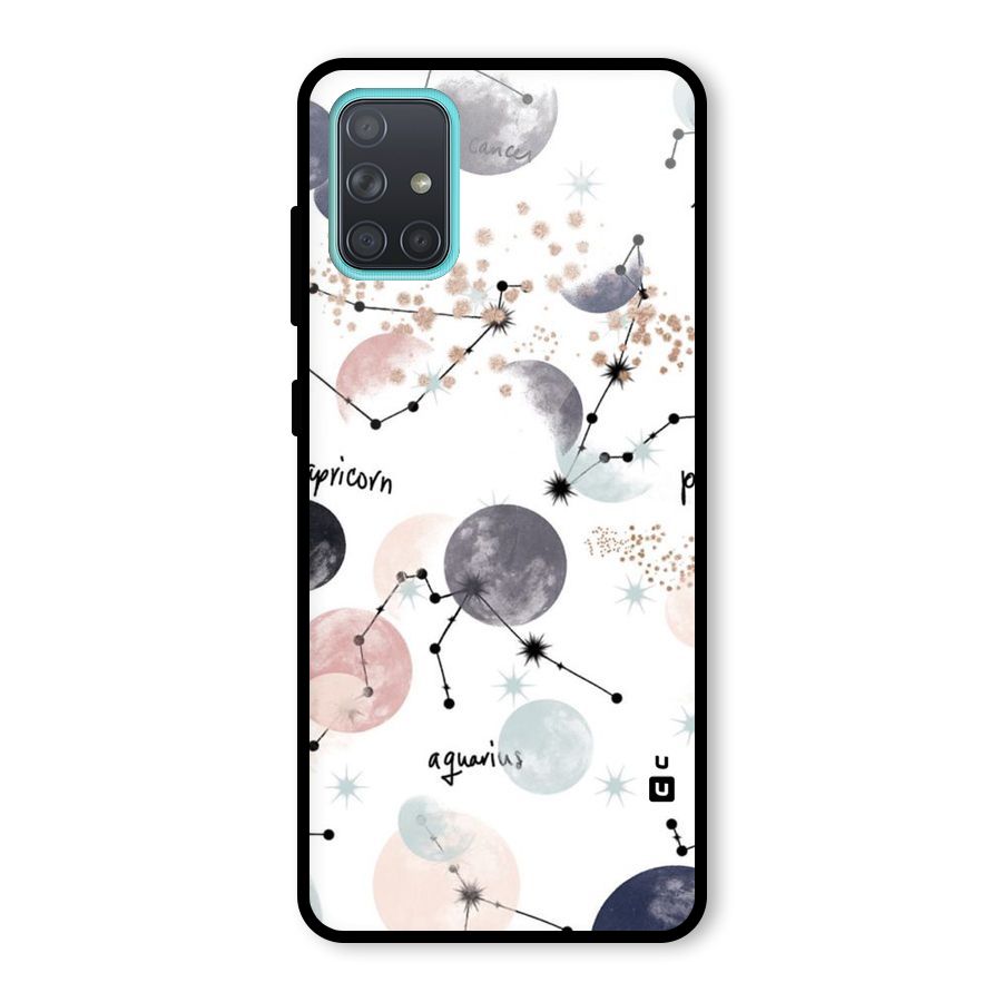 Zodiac Glass Back Case for Galaxy A71
