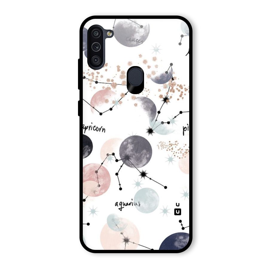 Zodiac Glass Back Case for Galaxy M11