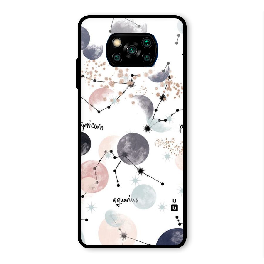 Zodiac Glass Back Case for Poco X3 Pro
