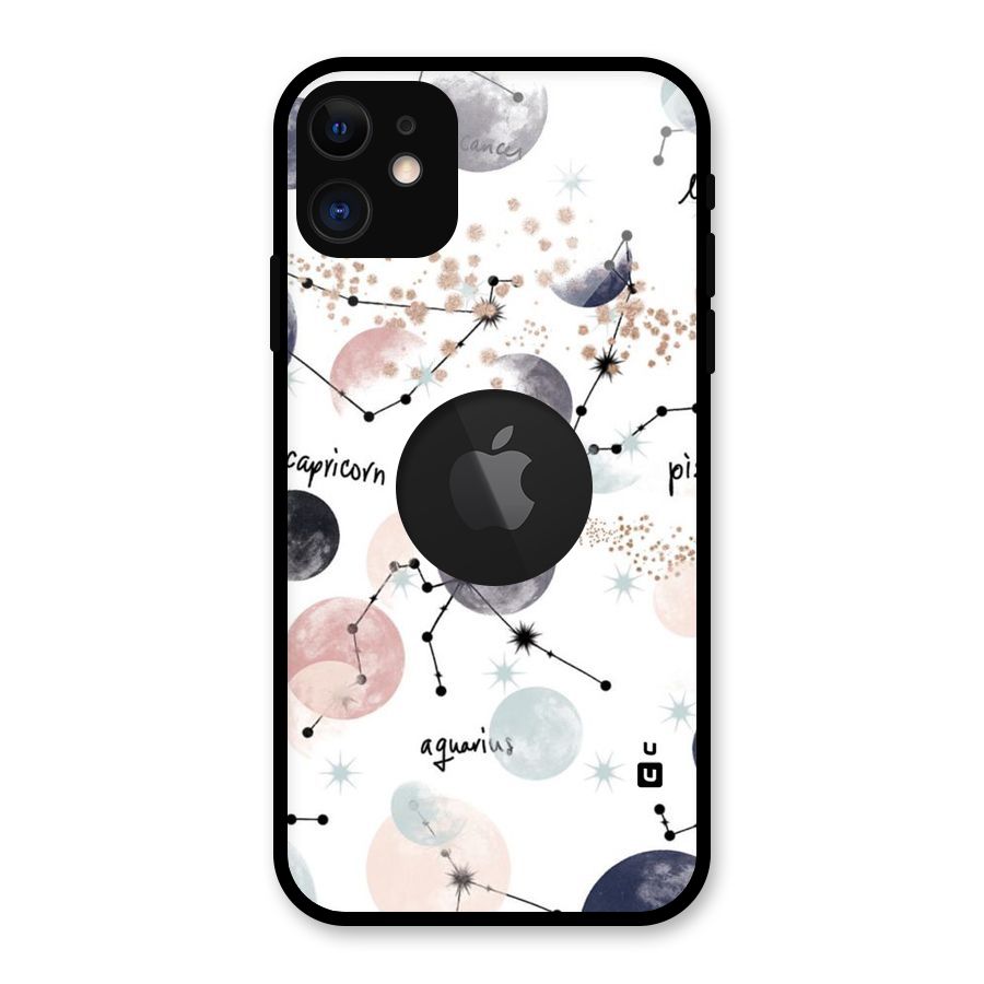 Zodiac Glass Back Case for iPhone 11 Logo Cut