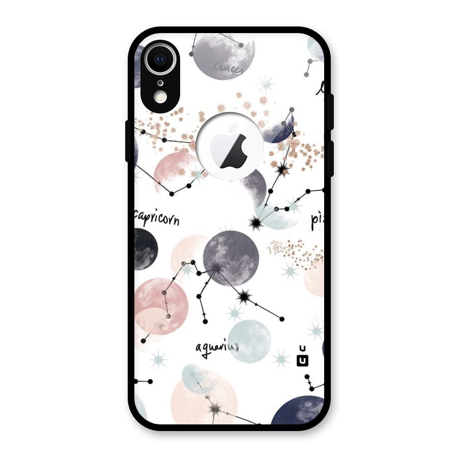 Zodiac Glass Back Case for iPhone XR Logo Cut