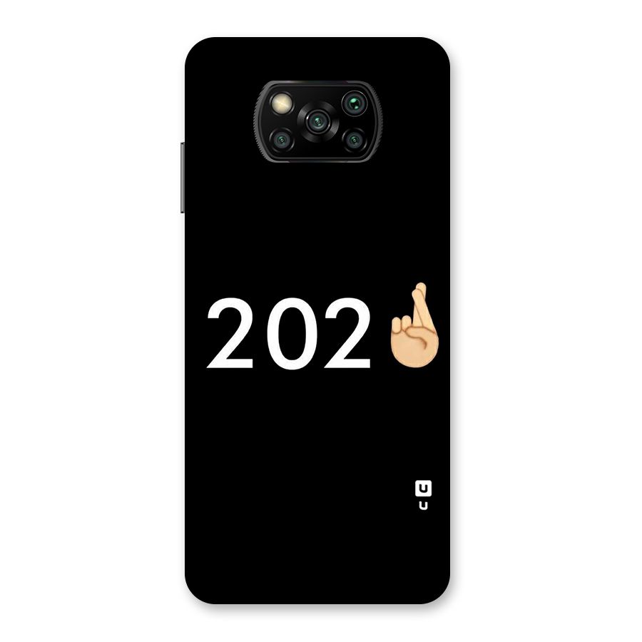 2021 Fingers Crossed Back Case for Poco X3