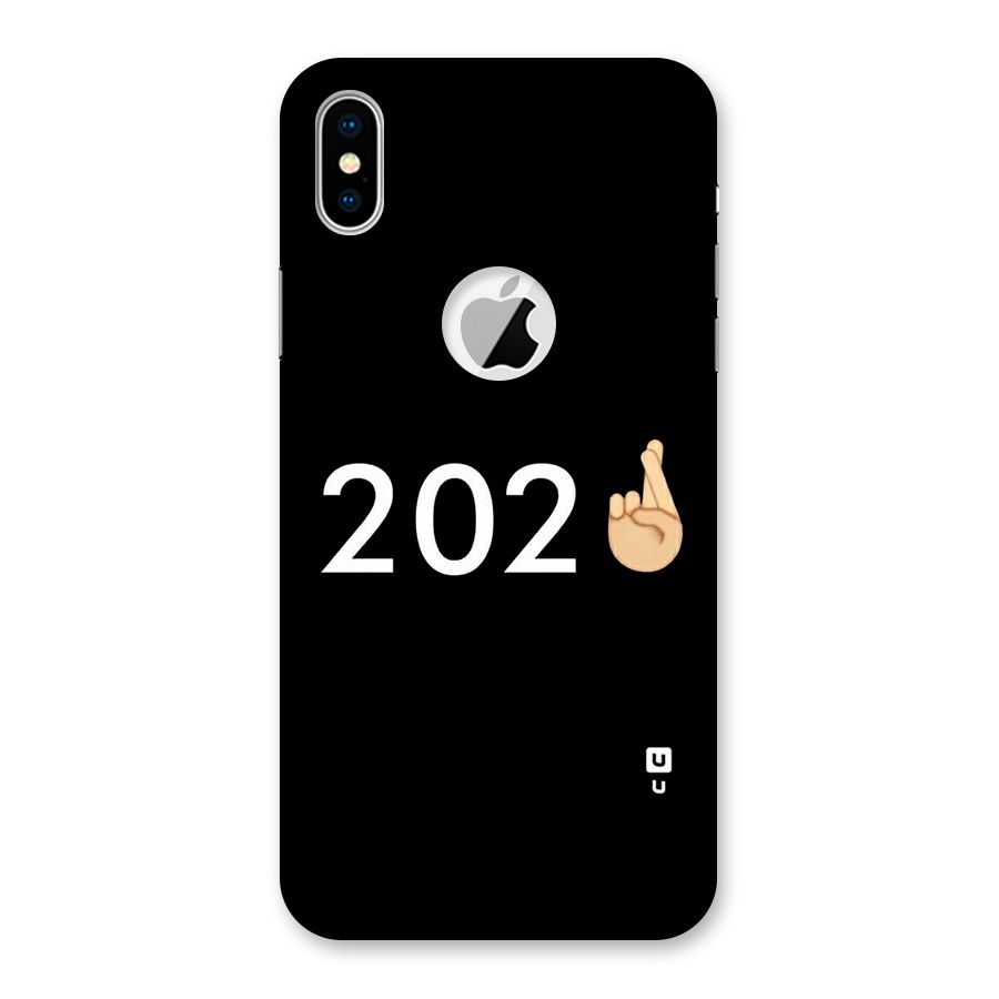 2021 Fingers Crossed Back Case for iPhone X Logo Cut