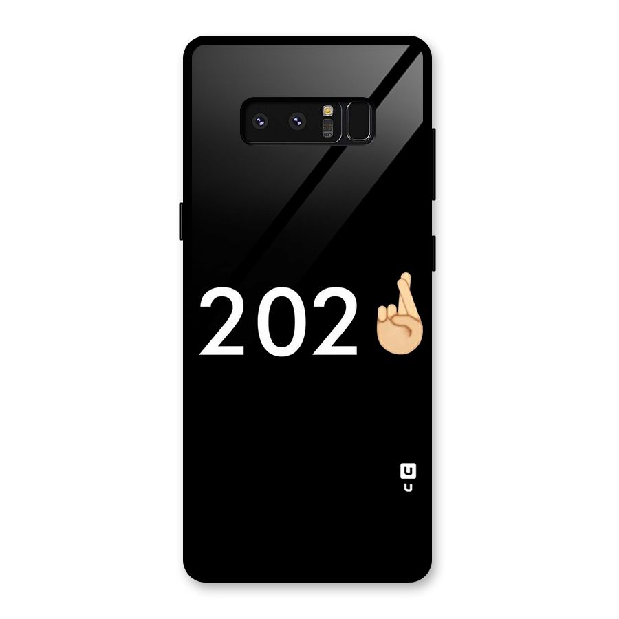 2021 Fingers Crossed Glass Back Case for Galaxy Note 8