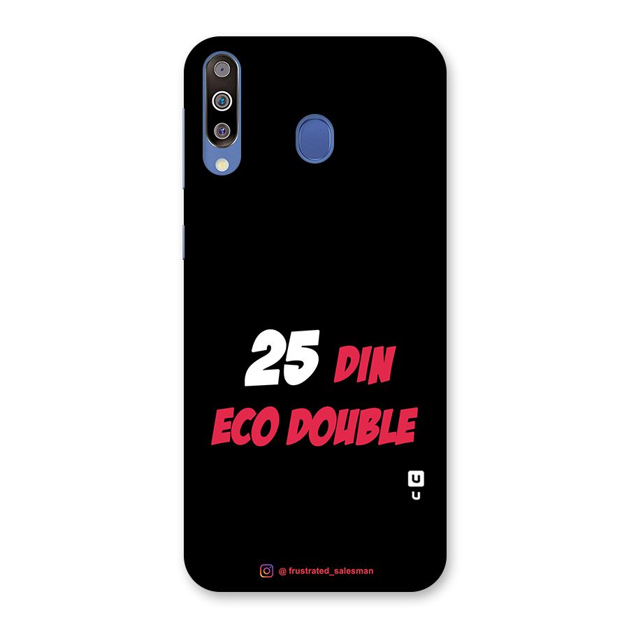 25 Din Eco Double Black Glass Back Case for Galaxy M30