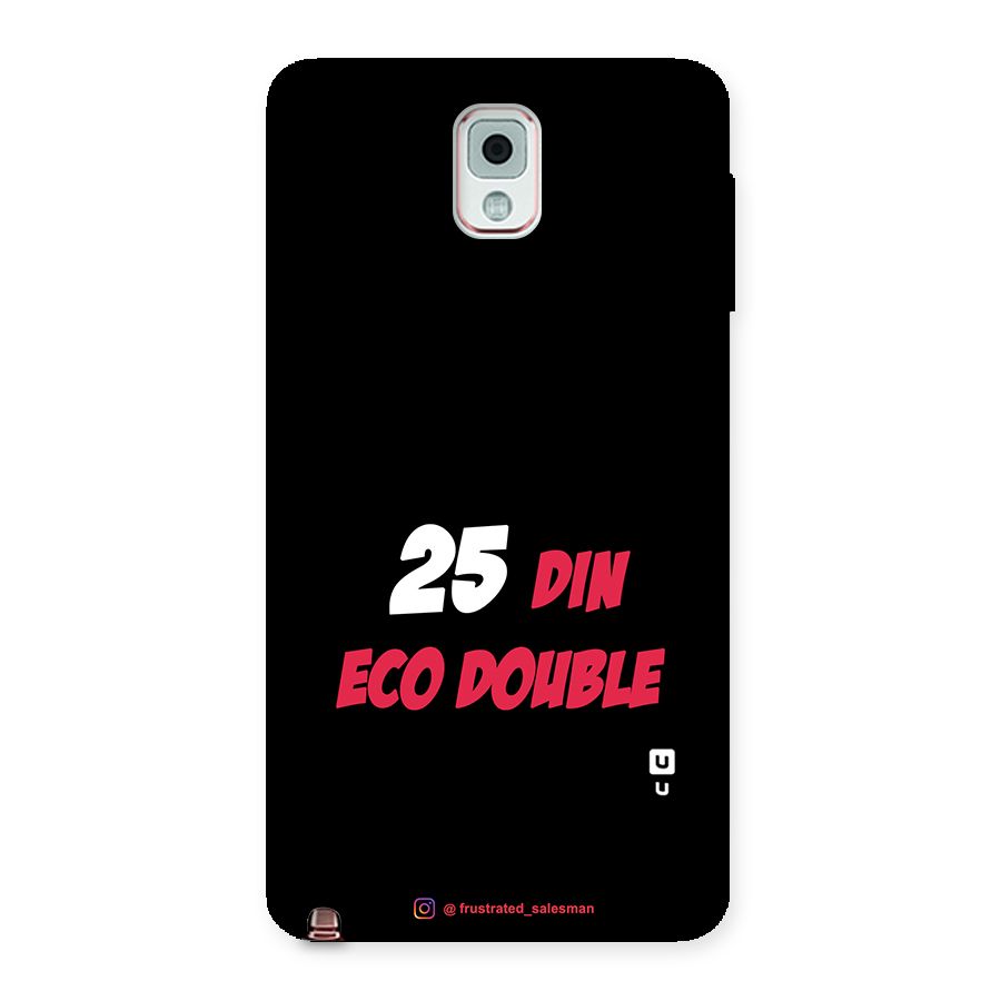 25 Din Eco Double Black Back Case for Galaxy Note 3