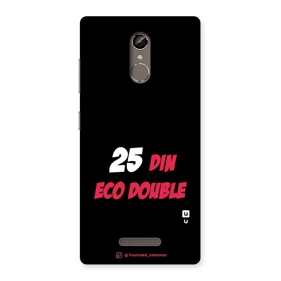 25 Din Eco Double Black Back Case for Gionee S6s