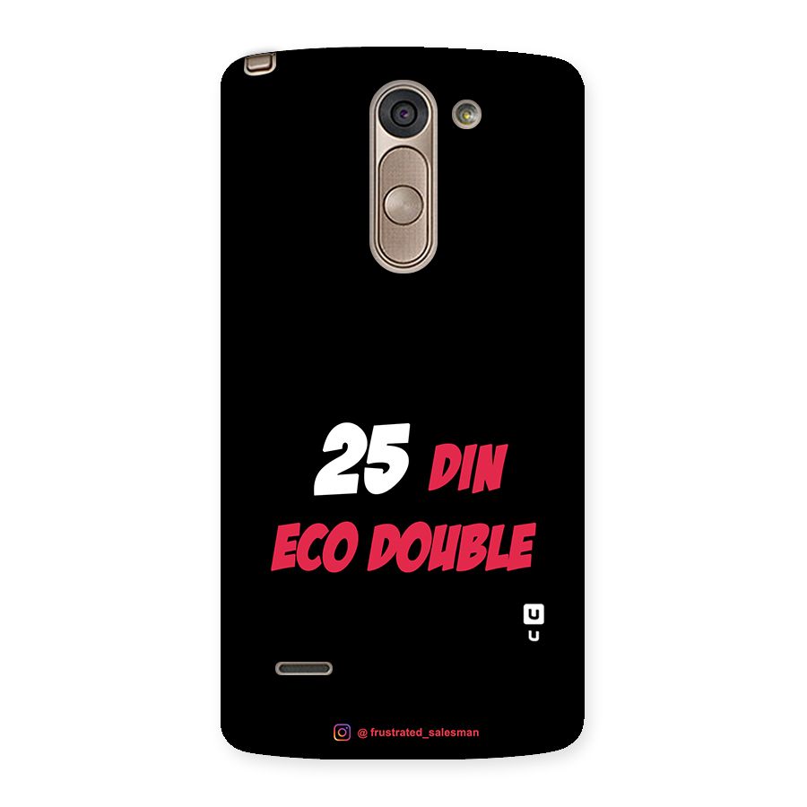 25 Din Eco Double Black Back Case for LG G3 Stylus