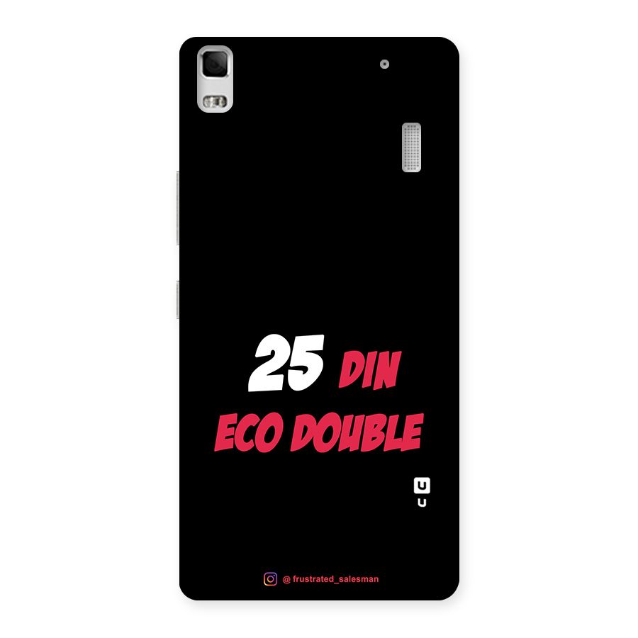 25 Din Eco Double Black Back Case for Lenovo A7000