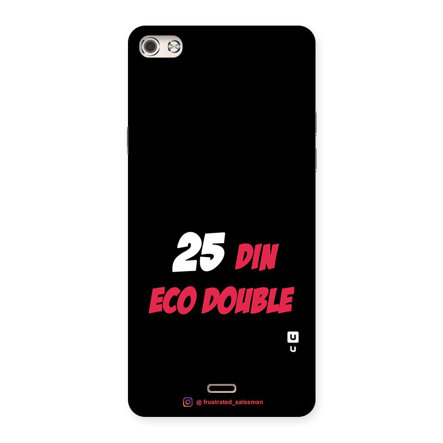 25 Din Eco Double Black Back Case for Micromax Canvas Silver 5