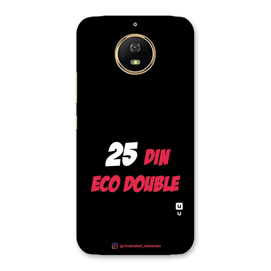 25 Din Eco Double Black Back Case for Moto G5s