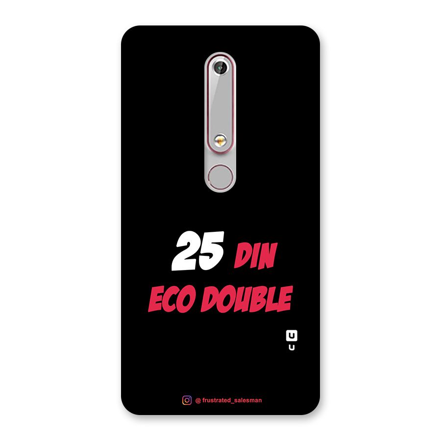 25 Din Eco Double Black Back Case for Nokia 6.1
