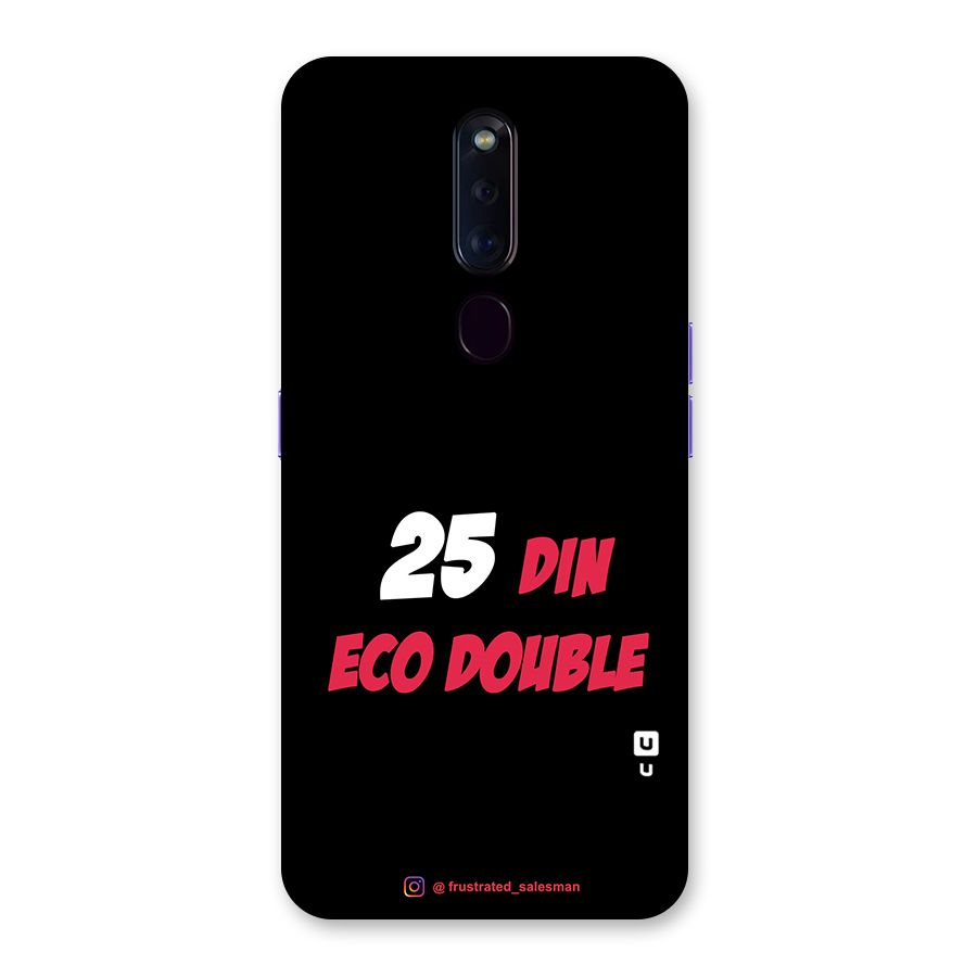 25 Din Eco Double Black Glass Back Case for Oppo F11 Pro