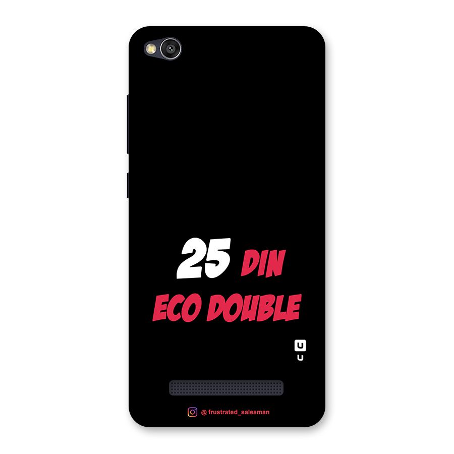 25 Din Eco Double Black Back Case for Redmi 4A