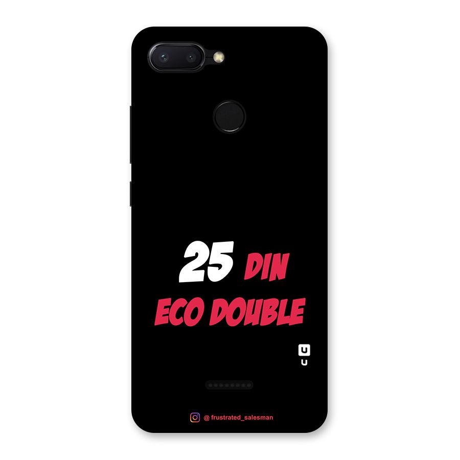 25 Din Eco Double Black Back Case for Redmi 6