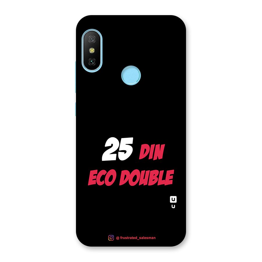 25 Din Eco Double Black Back Case for Redmi 6 Pro