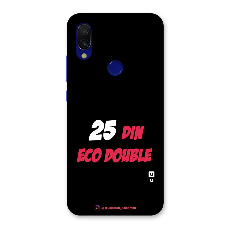 25 Din Eco Double Black Back Case for Redmi 7