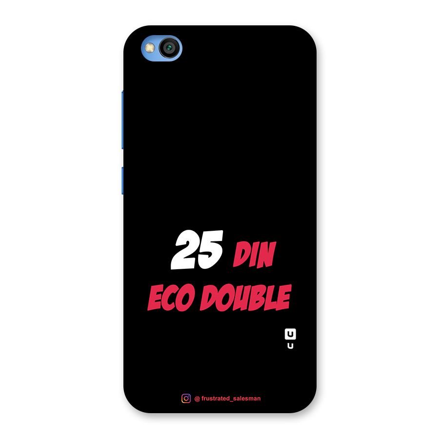 25 Din Eco Double Black Back Case for Redmi Go