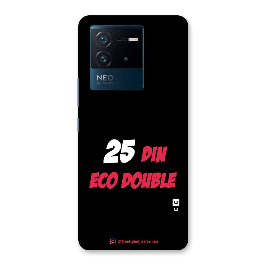 25 Din Eco Double Black Back Case for Vivo iQOO Neo 6 5G