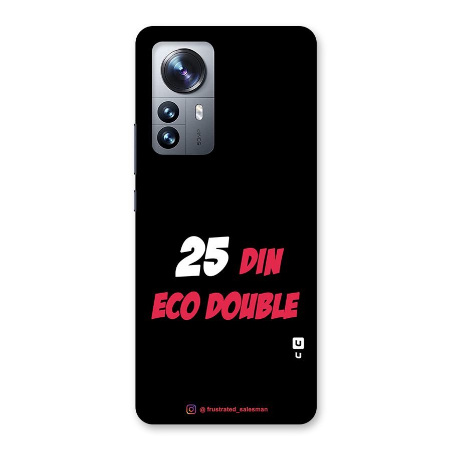 25 Din Eco Double Black Back Case for Xiaomi 12 Pro