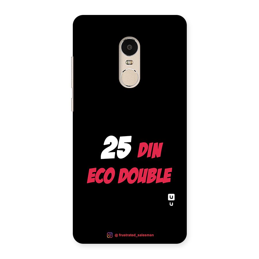 25 Din Eco Double Black Back Case for Xiaomi Redmi Note 4