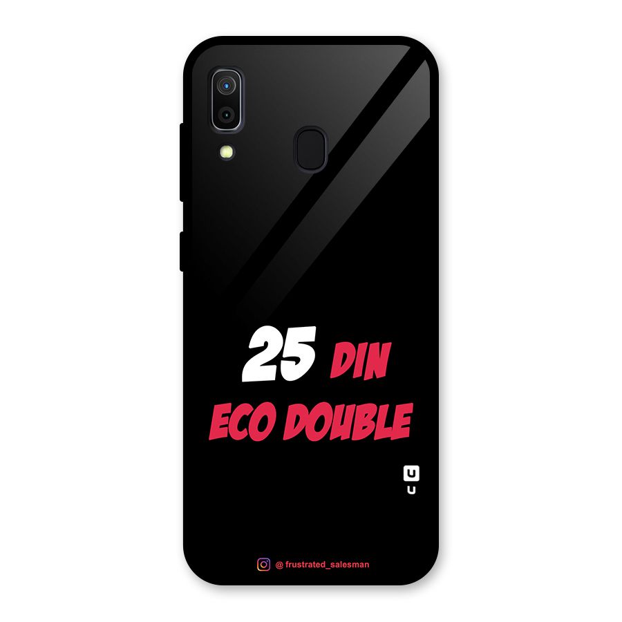 25 Din Eco Double Black Glass Back Case for Galaxy A30