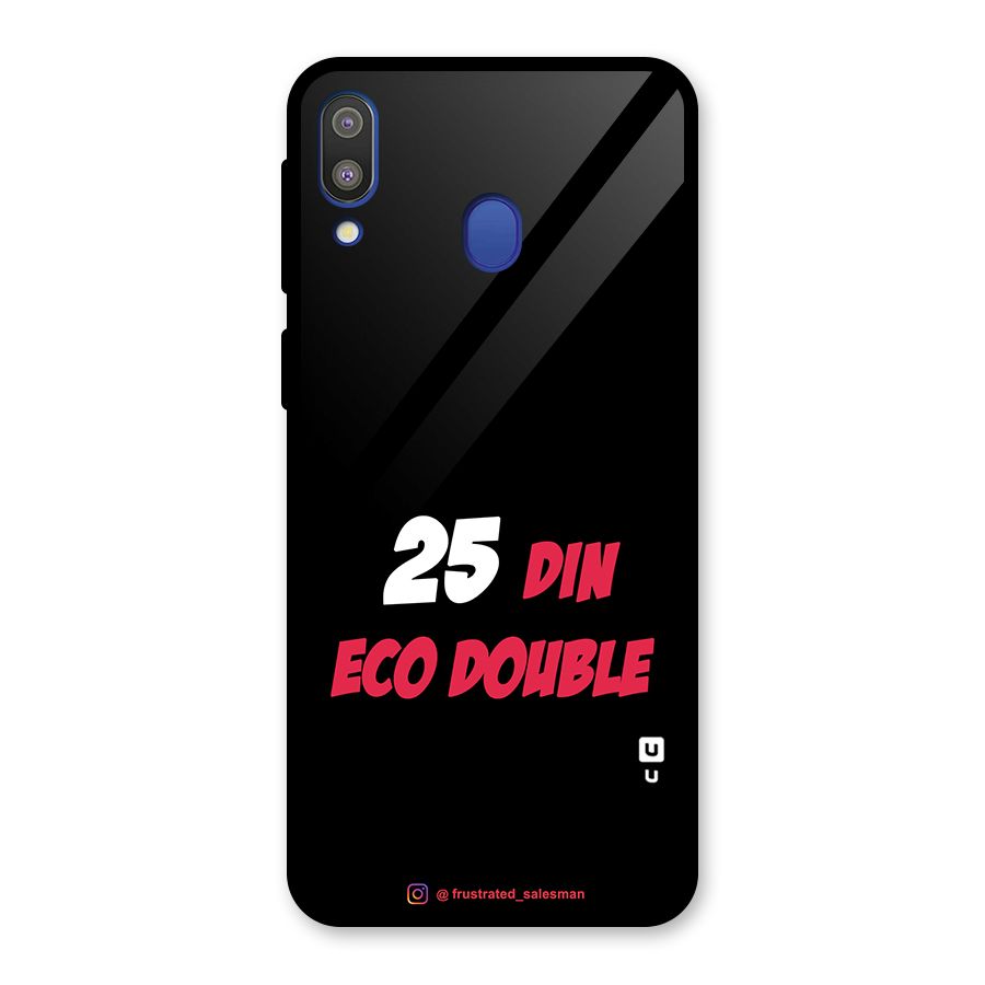 25 Din Eco Double Black Glass Back Case for Galaxy M20