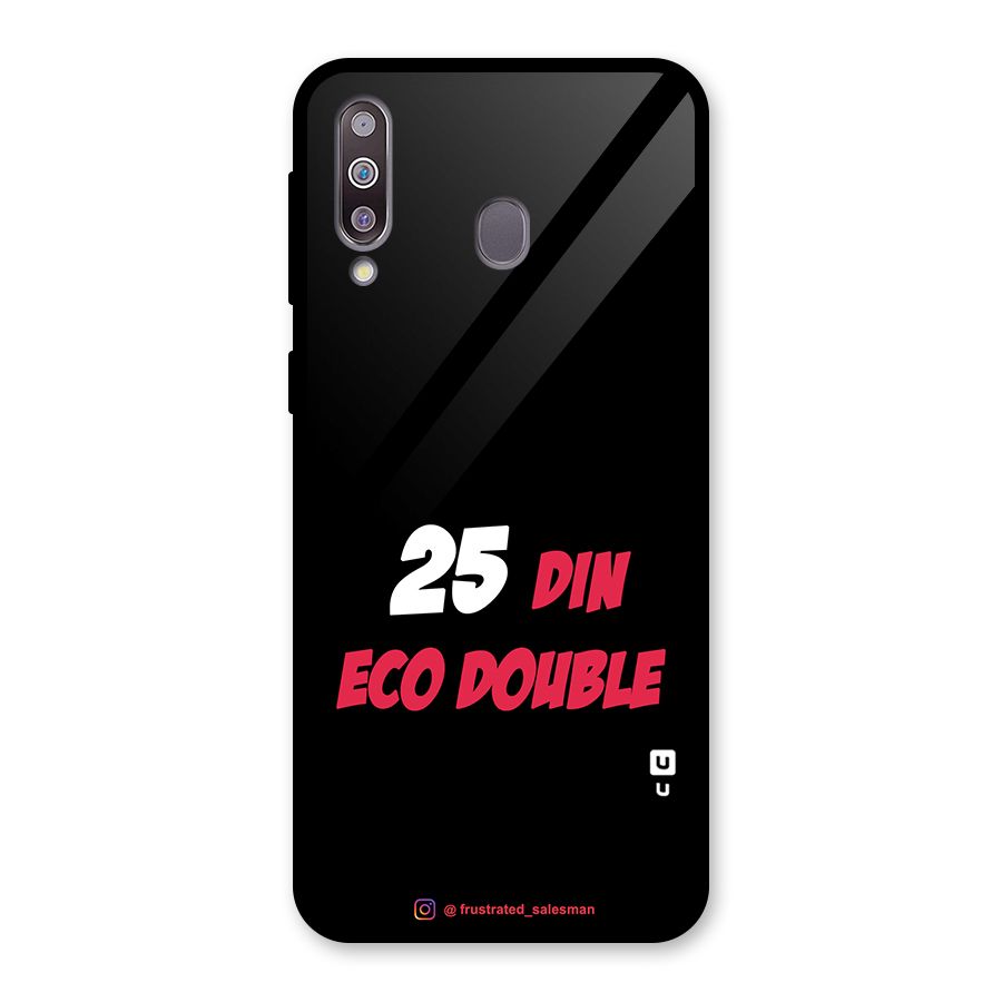25 Din Eco Double Black Glass Back Case for Galaxy M30